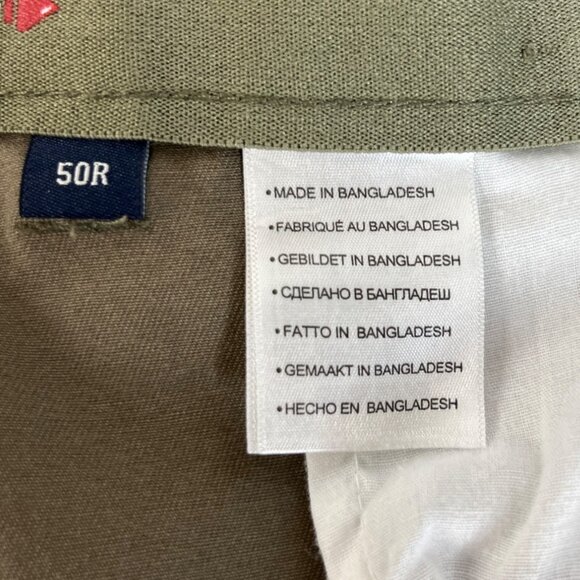 HB Cargo Shorts Mens 50 R Khaki Flat Front Comfort Waistband - Picture 7 of 10